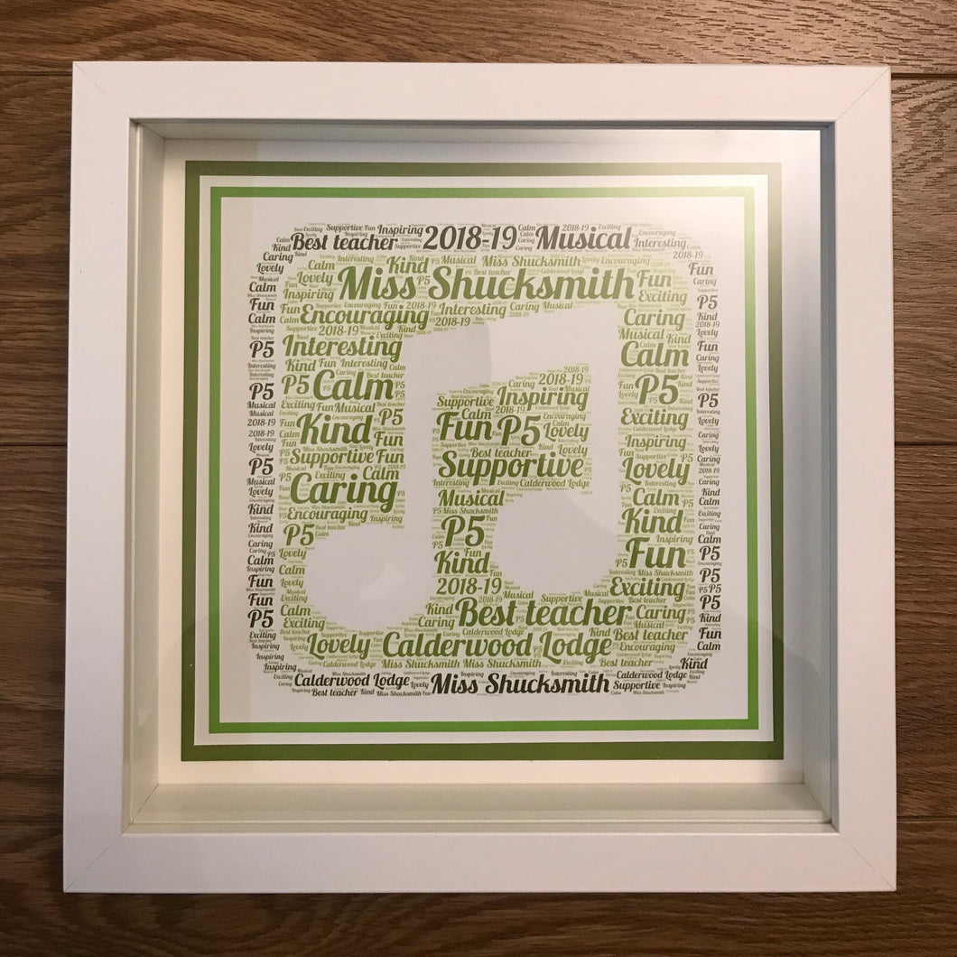 Teacher gift - word picture